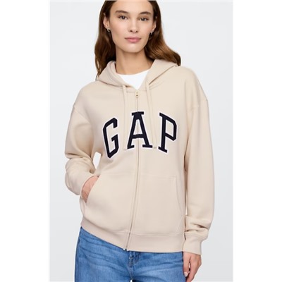 Relaxed Gap Logo Zip Hoodie