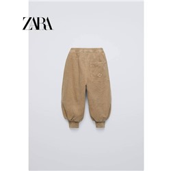 Вельветовые повседневные штаны на резинке Оригинал, оф сайт ЗАР*А