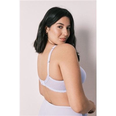 Sujetador reductor microfibra y encaje azul REAL