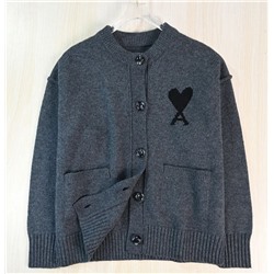 Кардиган из трикотажа с круглым вырезом, модель унисекс  АМ*И