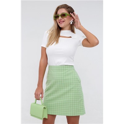 Кофта женская в рубчик с акцентным декольте 2ксL SMILE