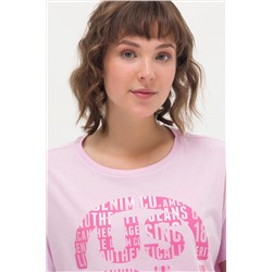 Kadın Manolya Bisiklet Yaka Tişört