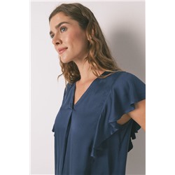 Pijama Capri viscosa floral azul