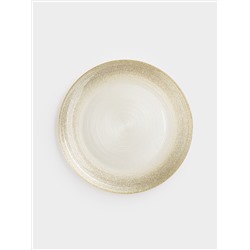 Тарелка закусочная, 21 см, стекло, молочная/шампань, Marbella