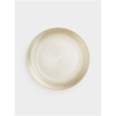 Тарелка закусочная, 21 см, стекло, молочная/шампань, Marbella