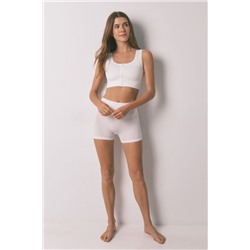 Top postoperatorio compresivo sin costuras blanco