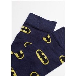 Kurze Herrensocken mit digitalem Batman-Print