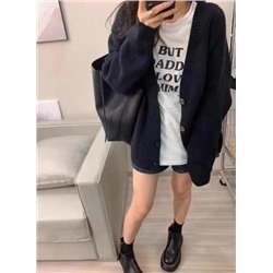 Однобортный вязаный кардиган