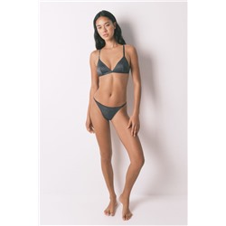 Tanga lurex terciopelo negro