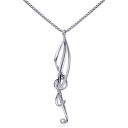 Кулон Узоры (покрытие родий) 85-90см, Есть комплект