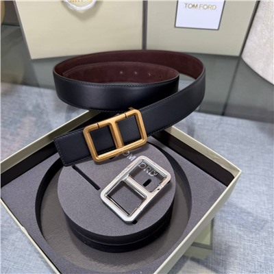 Мужской двухсторонний ремень с двумя пряжками ТОМ ФОР*Д