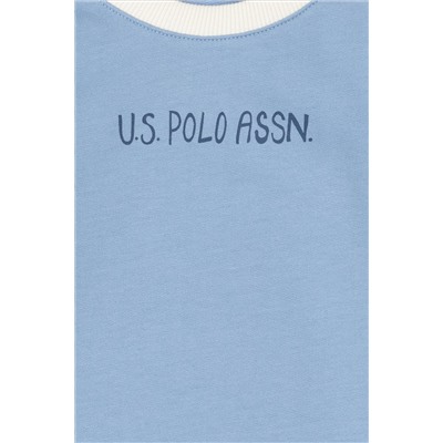 Erkek Çocuk Açık Mavi Bisiklet Yaka Sweatshirt
