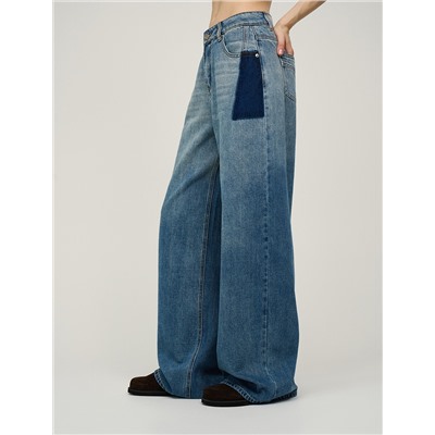 Синие джинсы "Контрастные карманы"