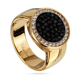 Кольцо Галактика (кристаллы SW черные; покрытие золото), Есть комплект