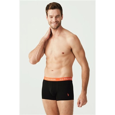 U.S. Polo Assn. Erkek Siyah 3 Lü Boxer