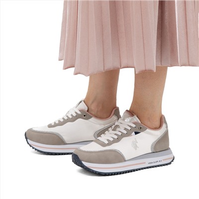 Кроссовки Sacha - замшевые - белые и бежевые