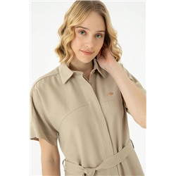 Kadın Camel Dokuma Elbise