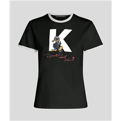 Женская футболка Karl Lagerfel*d x Dysney 😎  ОРИГИНАЛ!