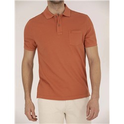 Kahverengi Regular Fit Polo Yaka Basic Tişört
