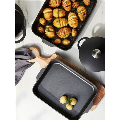 Форма для запекания, 38x28.5x5.5 см, чёрная, с покрытием, Agile