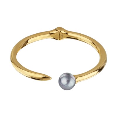 Браслет Гвоздь (Майорка серо-голубая 12мм; покрытие золото), Есть комплект