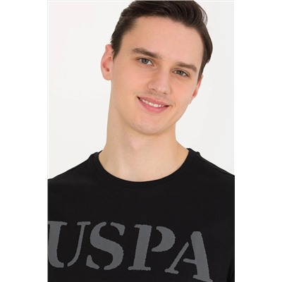 Erkek Siyah Basic Bisiklet Yaka Tişört