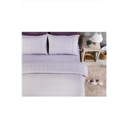 Madame Coco Clarice Super King Size Crep Baskılı Nevresim Takımı - Mürdüm NCC-15-8682116906708