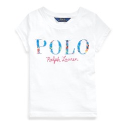 Girls 2-6x Floral-Logo Cotton Jersey Tee