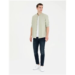 Haki Regular Fit Uzun Kollu Gömlek