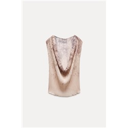 TIE-DYE DRAPED TOP