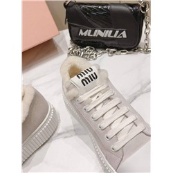 Теплые кеды Mi*u Mi*u   Реплика 1:1