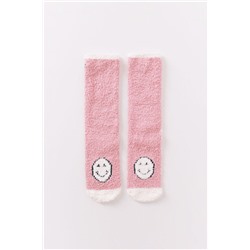 Calcetines largos Smiley rosa