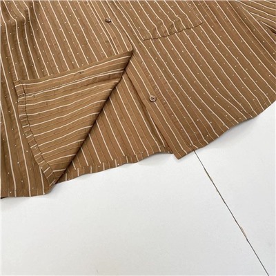 Женская рубашка свободного кроя со стразами  🖤МАНГ*О