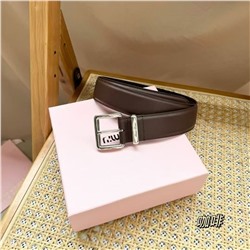 Кожаный ремень в полной подарочной упаковке, реплика miu mi*u