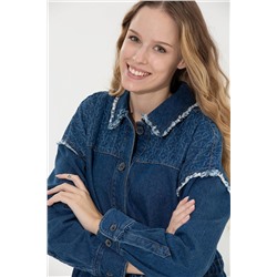 Kadın Koyu Mavi Jean Elbise