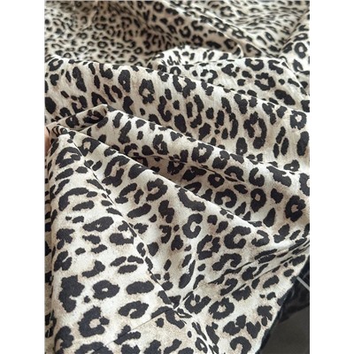 Женские хлопковые брюки с леопардовым принтом