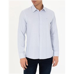 Mavi Slim Fit Uzun Kollu Gömlek