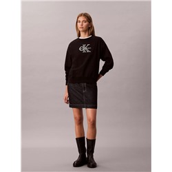 Fleece Foil Monologo Relaxed Sweatshirt