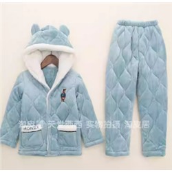 Утепленная флисовая пижама