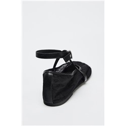 DOUBLE STRAP LACE BALLERINAS