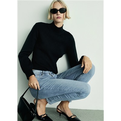 Jeans skinny tiro alto