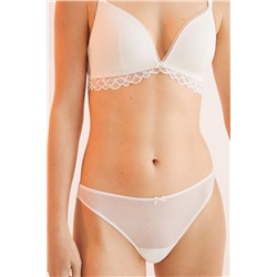 Braga clásica encaje tul blanco