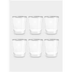 Набор стаканов для виски, 6 пр, 365 мл, Gemma, платина