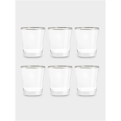 Набор стаканов для виски, 6 пр, 365 мл, Gemma, платина