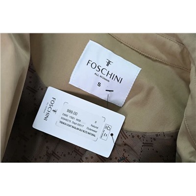 Женский двусторонний тренчкот с длинным рукавом и воротником-стойкой