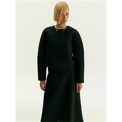 Жакет прямого кроя из костюмной шерсти, Жакет ML884/park