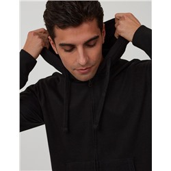 Chaqueta de punto con capucha, Negra