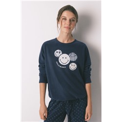 Pijama largo polar SmileyWorld® navy