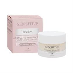 Увлажняющий крем для лица Deliplus Sensitive против покраснения с витамином К оксидом