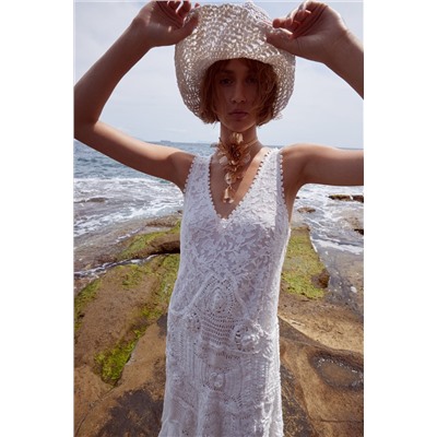 VESTIDO PUNTO COMBINADO CROCHET